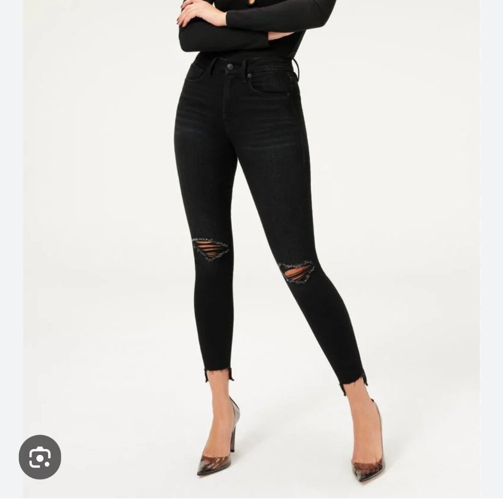 Good American GOOD LEGS CROP RAW HEM